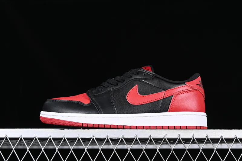 All categories Air Jordan Jordan series basketball shoes Air Jordan 1 Low Z version Air Jordan 1 Low OG "Bred" AJ1 Joe 1 black and red low-top basketball shoes 705329-001